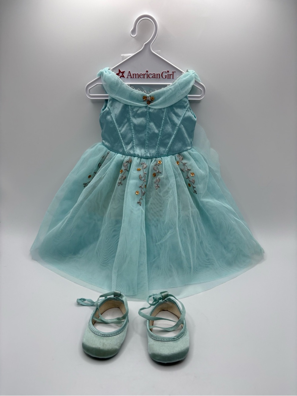 2008 American Girl Just Like you Ballet Recital Outfit Retired Pale Blue Chiffon